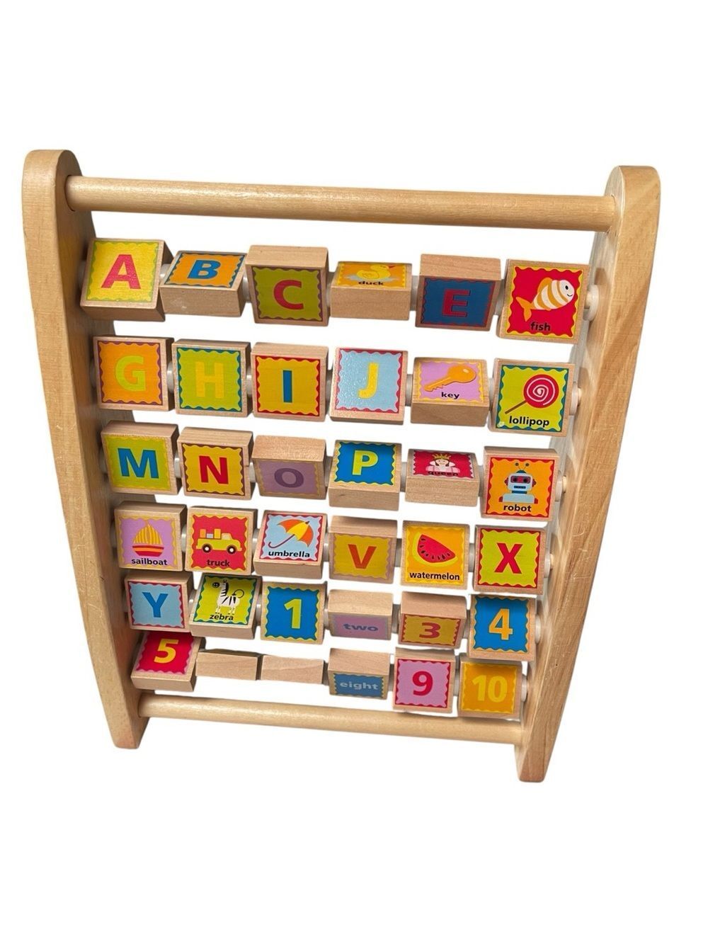 Hape E1002 Wooden Learning Rack Alphabet Numbers Educational Preschool Toy